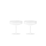 Ferm Living Ripple Champagne Saucers / Coupes, Frost - Set of 2