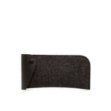 Anzen Felt & Leather Eyeglass Case, Charcoal