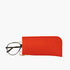 orange felt eyeglass case