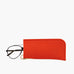 orange felt eyeglass case