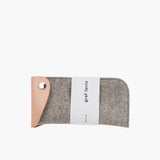 Anzen Felt & Leather Eyeglass Case, Granite