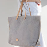 Hana Canvas Boat Bag, Dove Grey