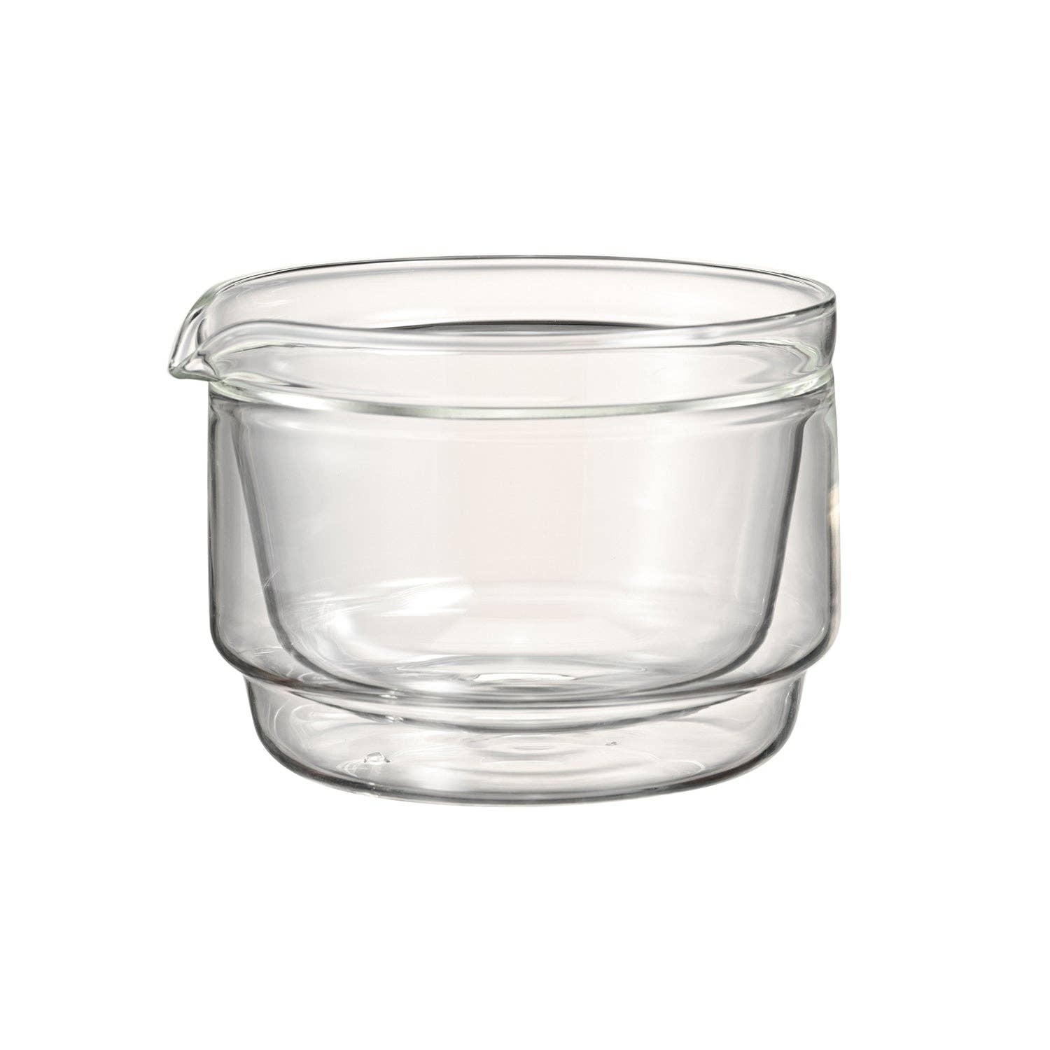doublewalled matcha bowl on white background.