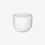 Hasami Porcelain rounded bottom tea cup in white, showcasing modern design and multifunctional features.
