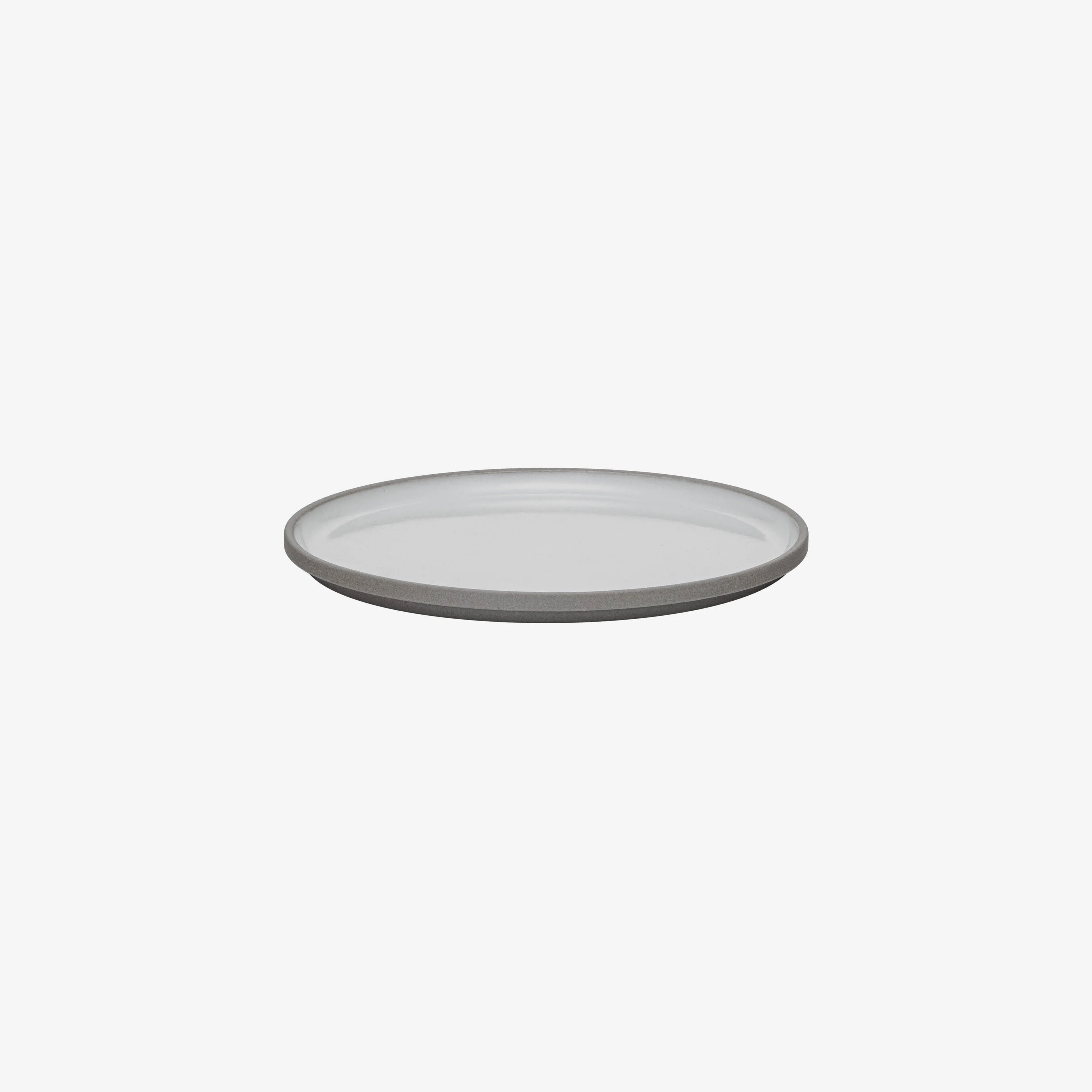 Hasami Porcelain Grey Collection Plates, Ash White