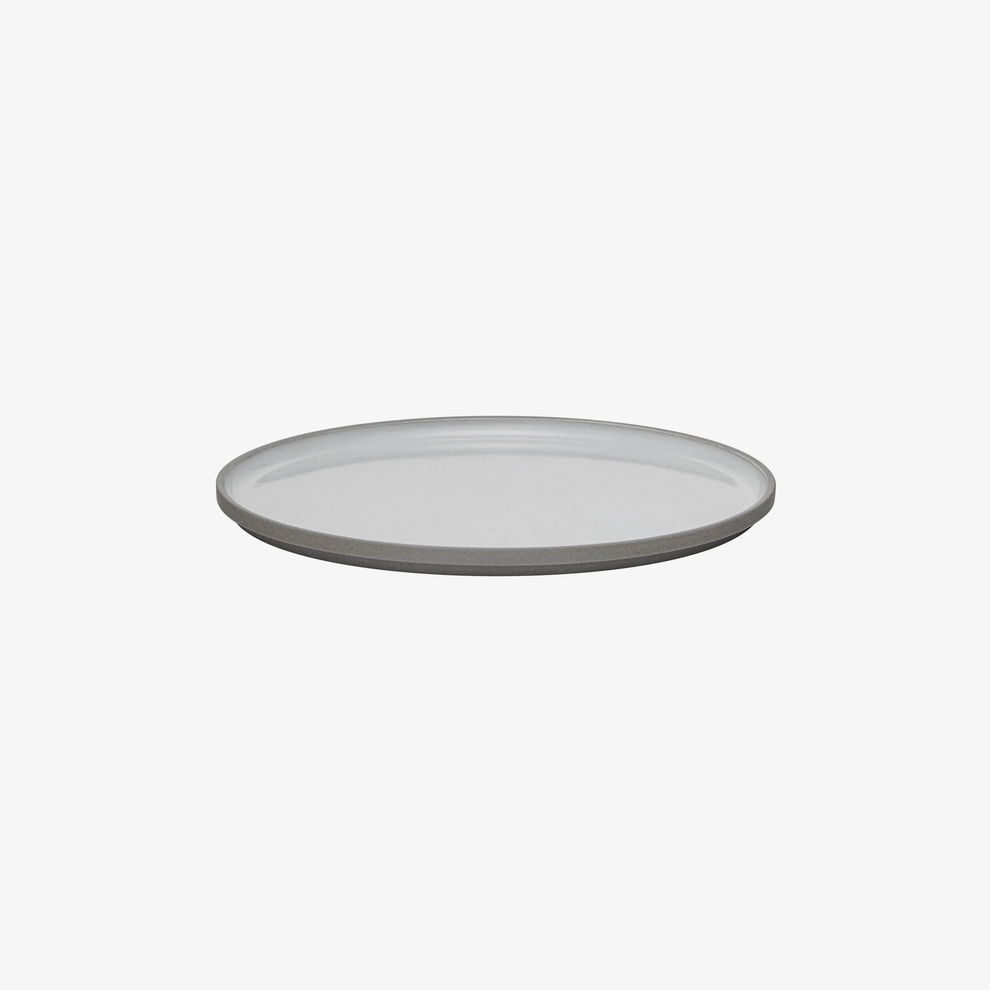 Hasami Porcelain Grey Collection Plates, Ash White