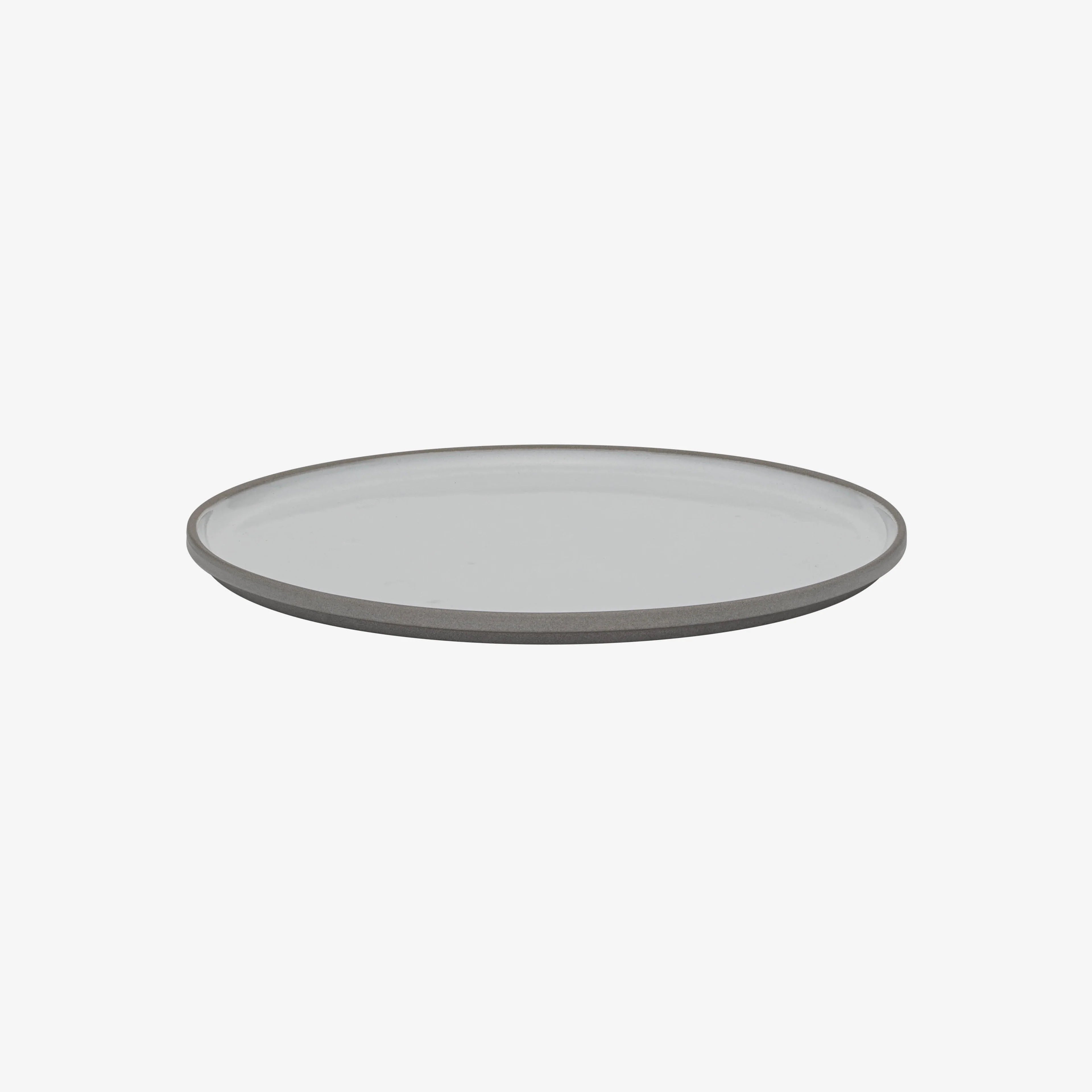 Hasami Porcelain Grey Collection Plates, Ash White