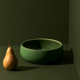 Ewa Stoneware Serving Coupelle, Matte Green