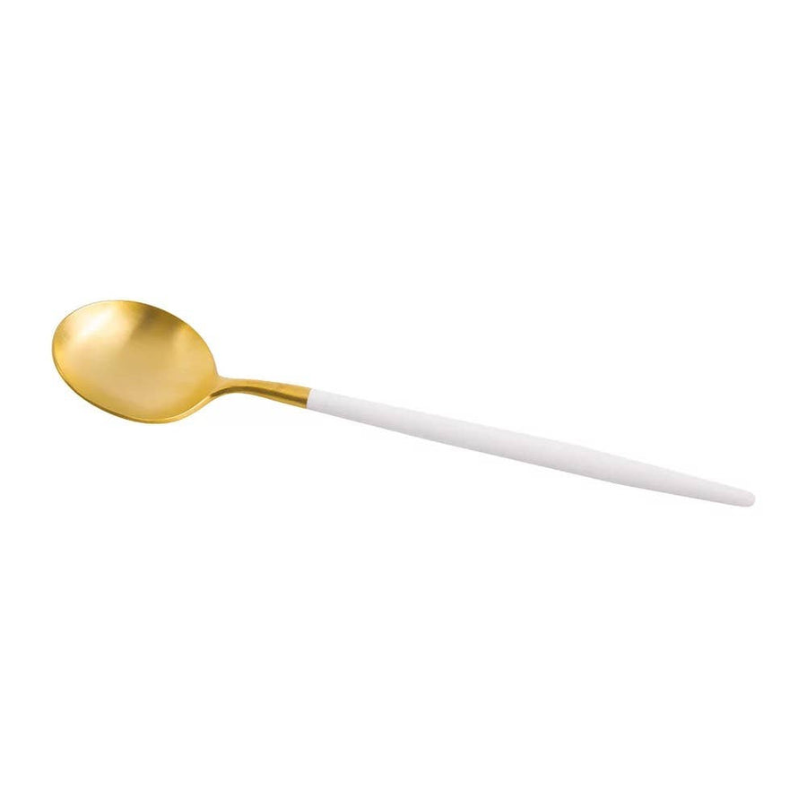 Matte Gold and White Spoon