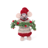 Felt Grey Mouse with Garland