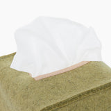 Small Merino Wool Felt Tissue Box Cover, Sage