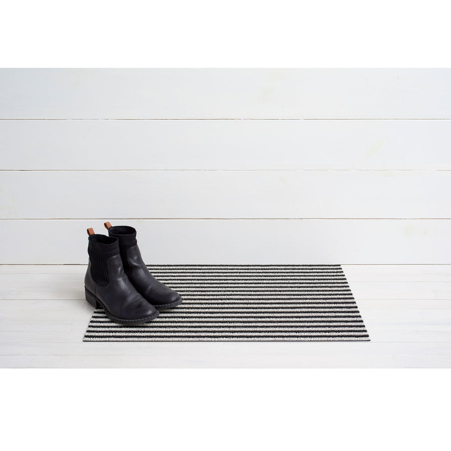 Breton Stripe Shag Doormat, Tuxedo