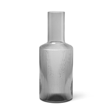 Ripple Glass Carafe, Smoked Grey