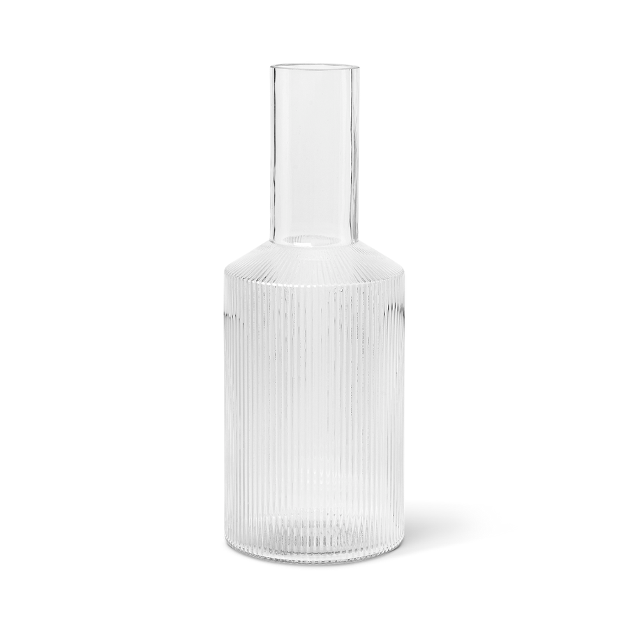 Ripple Glass Carafe, Clear