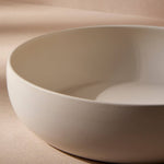 close view of white ceramic bowl
