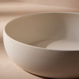 close view of white ceramic bowl