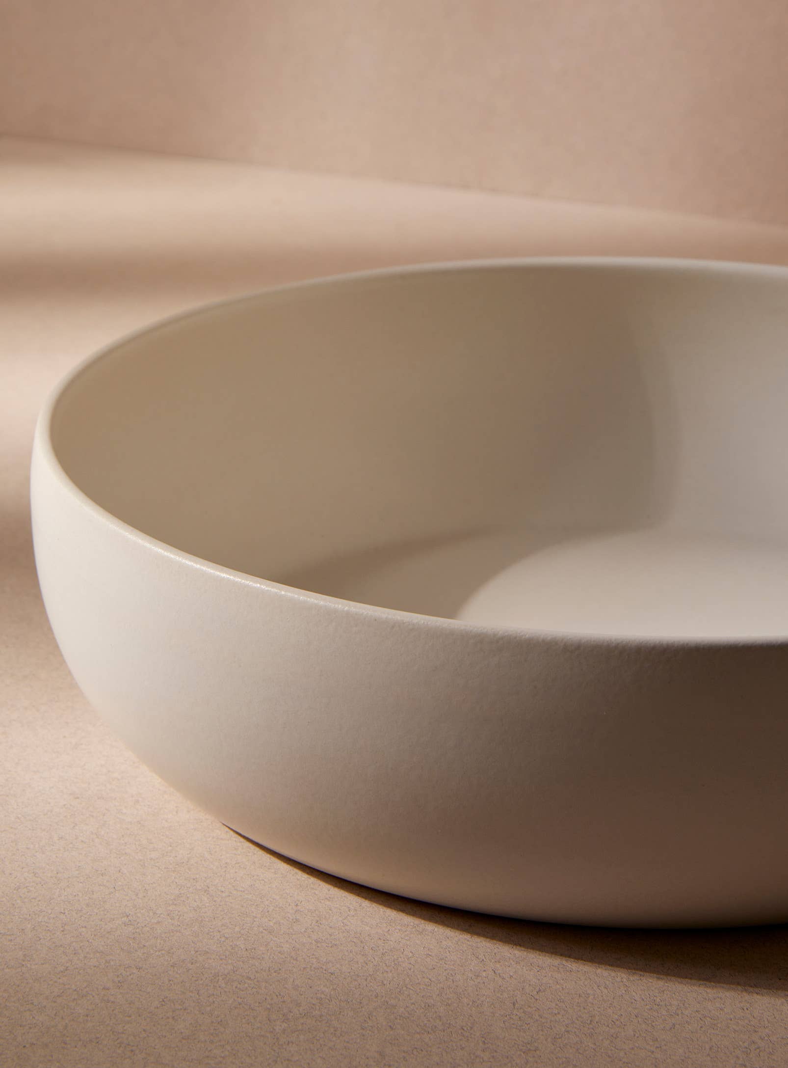 close view of white ceramic bowl