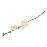 Felt White Roses Branch