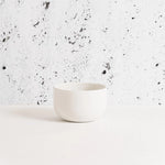 white stoneware bowl