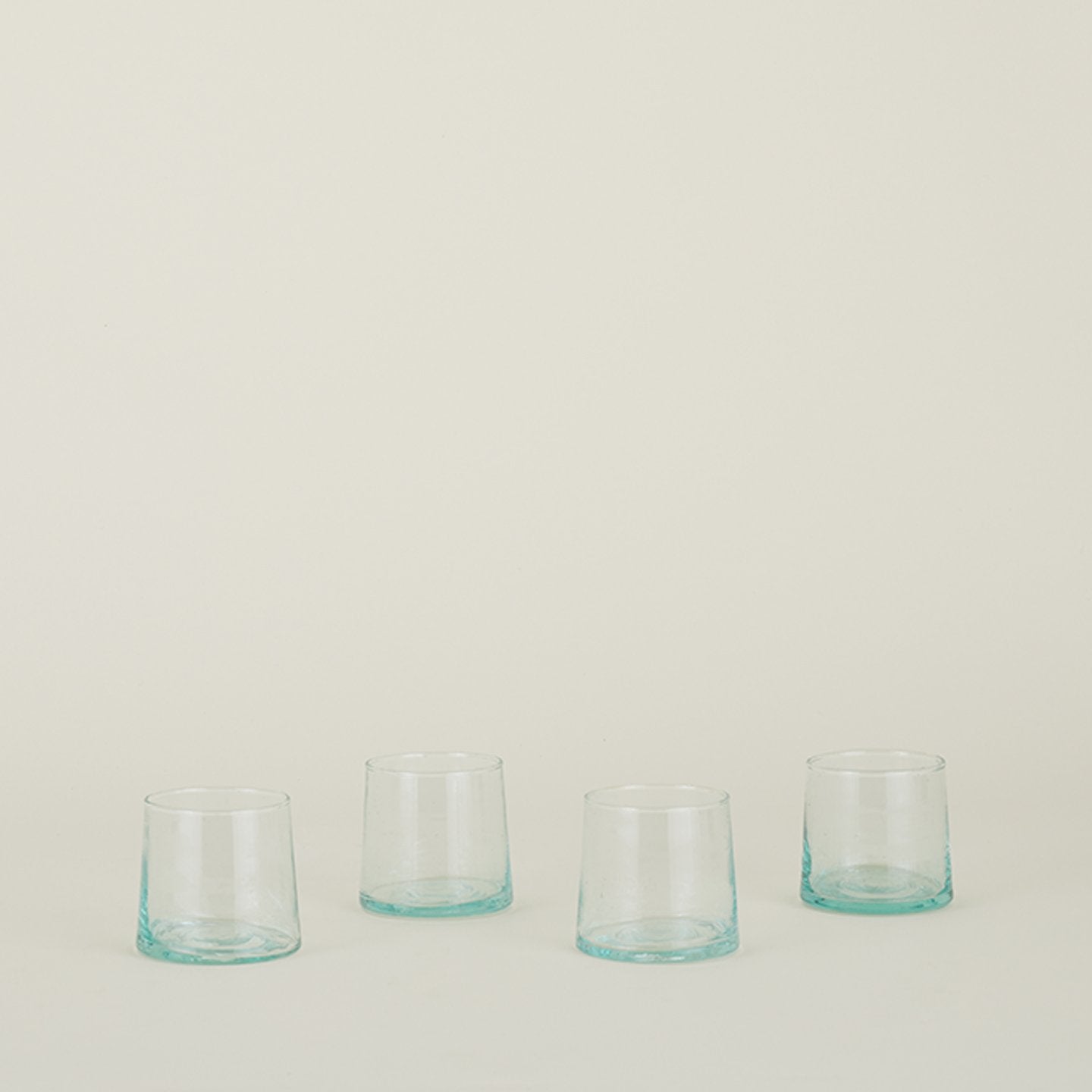 Recycled Glass Pitcher and Tumblers