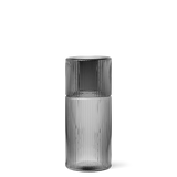 Ripple Small Carafe Set, Smoked Grey