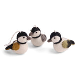 Felt Sparrow Ornaments, Black