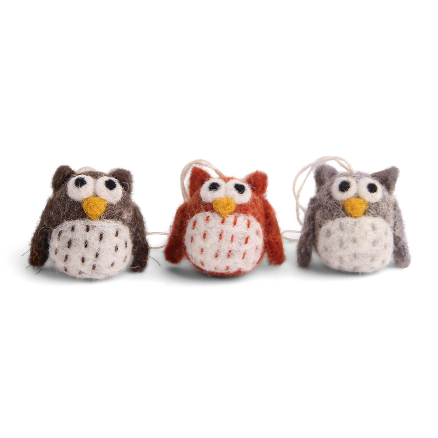 Felt Mini Owl Ornaments