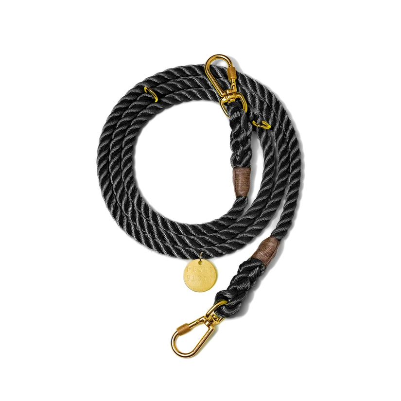 Adjustable Rope Leash, Black