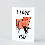 'Cat Love' Greetings Card