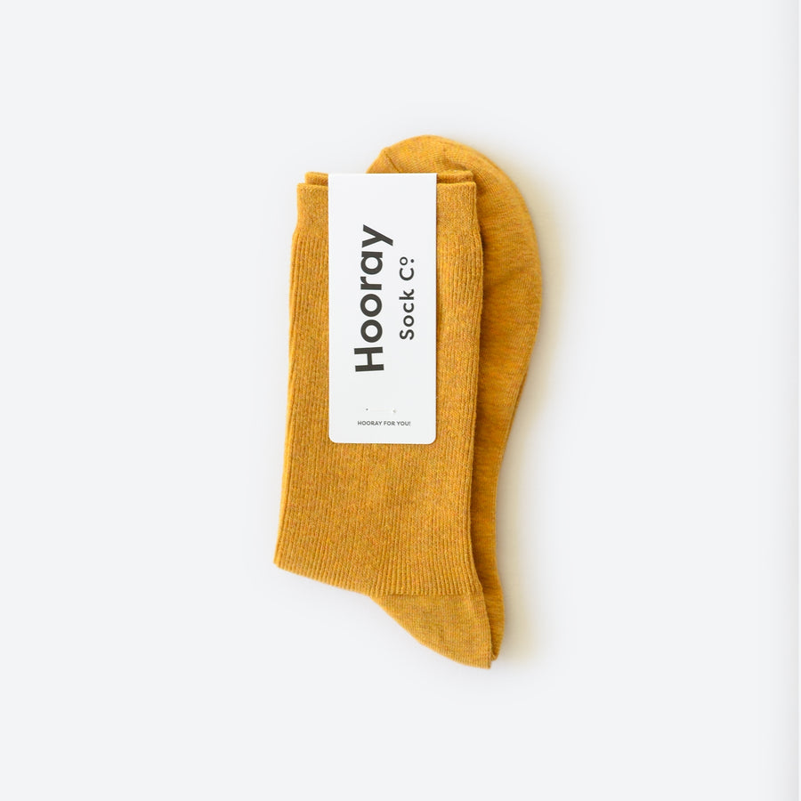 Hooray Sock Co. Everyday Socks, Goldenrod