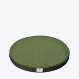 Snow Peak Green Lounge Cushion, unfolded on a white background.