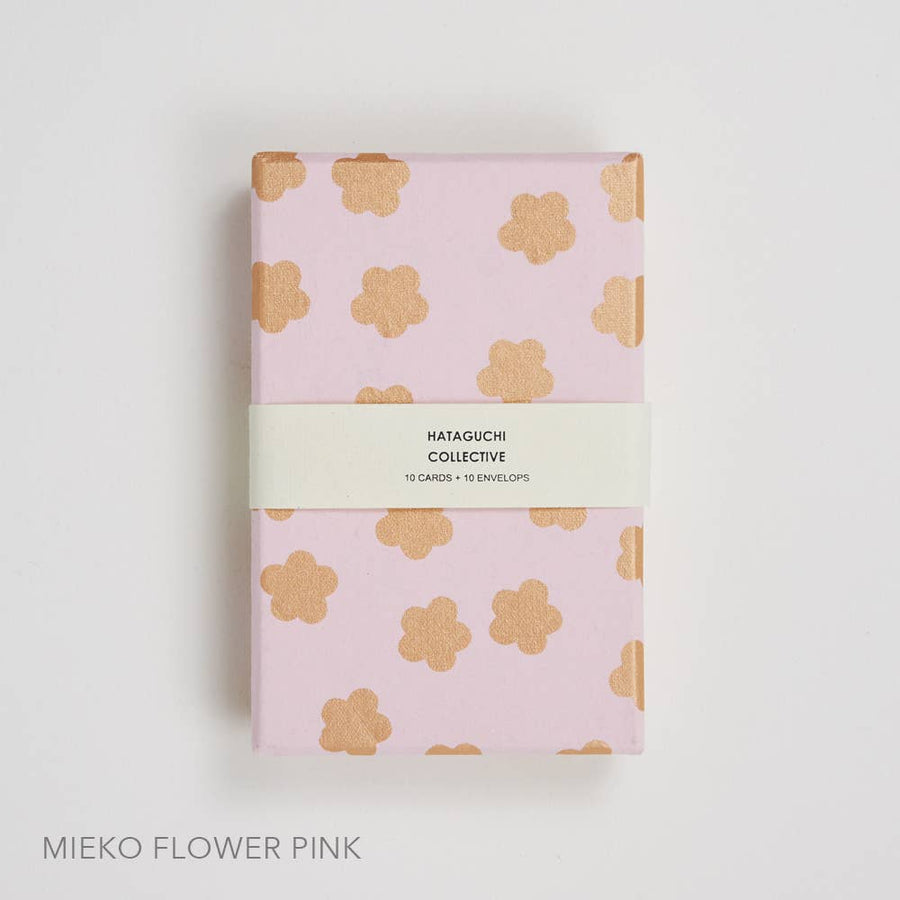 Hataguchi Collective Box Card Set, Mieko Flower Pink