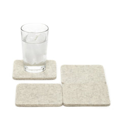 Merino Wool Felt Coaster Sets, Square - Assorted Colors