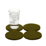 Merino Wool Felt Coaster Sets, Round - Assorted Colors