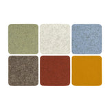 Merino Wool Felt Multi Color Coasters, Set of 6 - Square