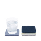 Merino Wool Felt Multi Color Coasters, Set of 6 - Square