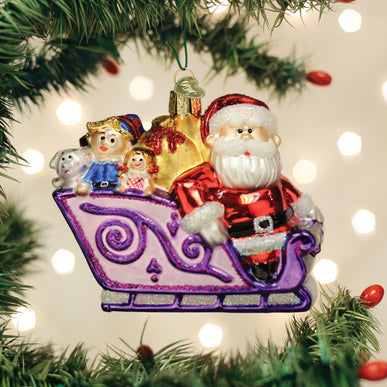 Old World Christmas Santa and Hermey the Elf Ornament