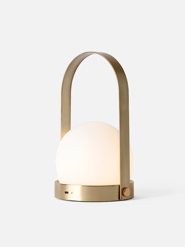 Carrie LED Lamp, Brass - Acacia