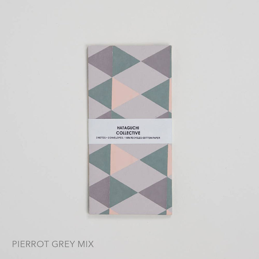 Hataguchi Collective Large Notecard and Envelope Set, Pierrot Grey Mix
