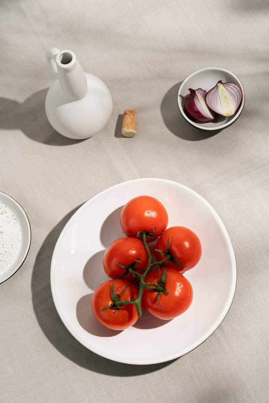 gharyan dadasi stoneware dinner plate with tomatoes