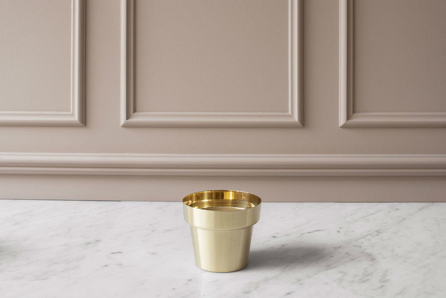 Brushed Brass Flower Pots - Acacia