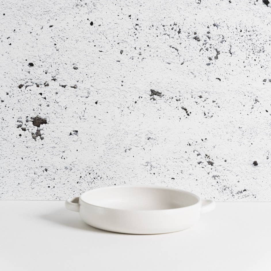gharyan stoneware serving plate with handles medium size
