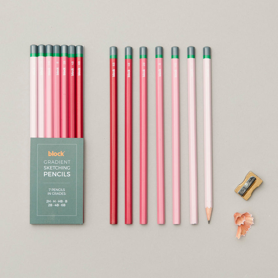 Gradient Sketching Pencils, Pink