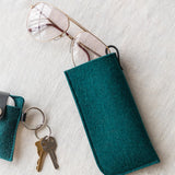 Merino Wool Felt Eyeglass Sleeve, Kombu