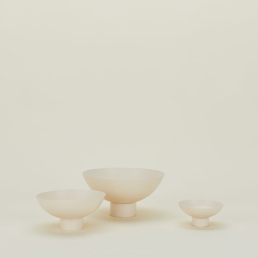 Essential Footed Bowls, Ivory