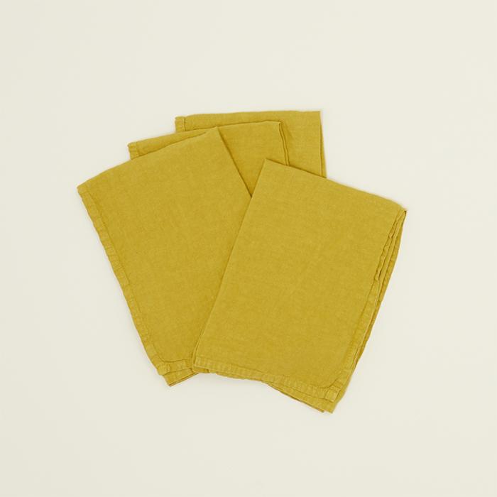 Simple Linen Napkins, Mustard