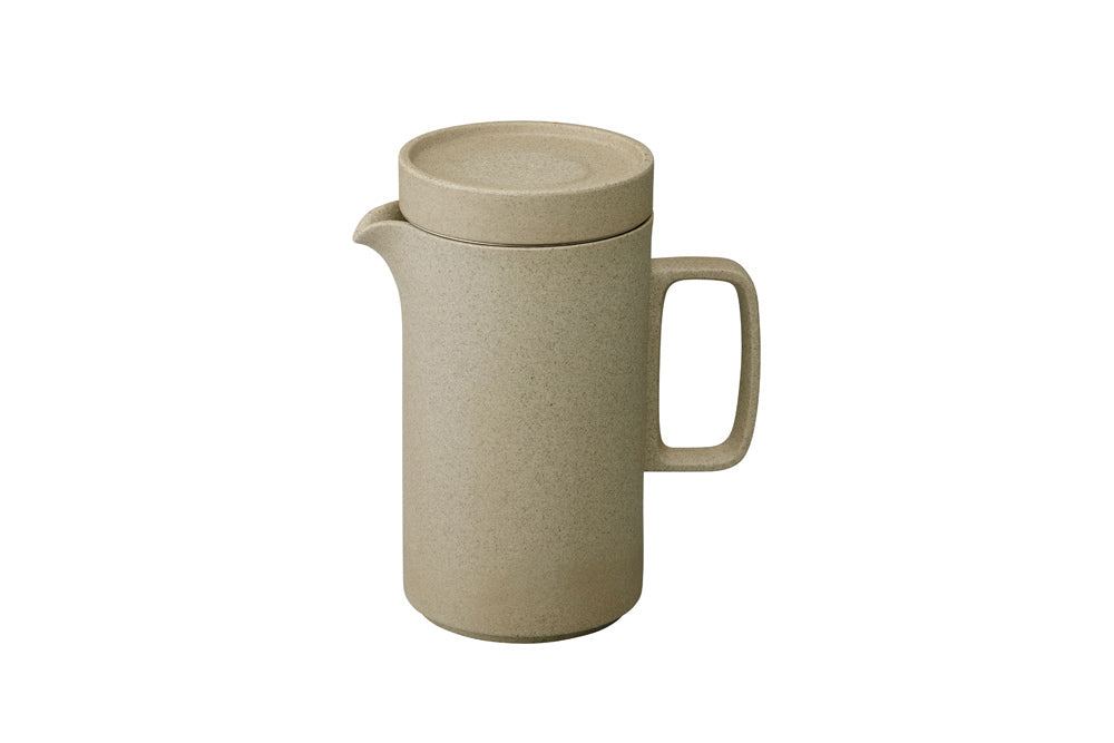 Hasami Porcelain Tall Teapot, Natural - Acacia
