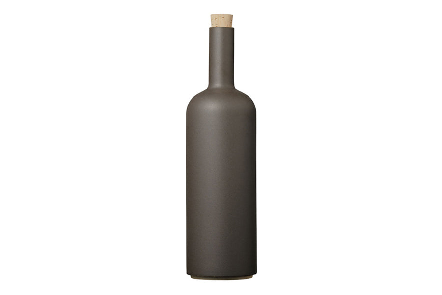 Hasami Porcelain Bottle, Black - Acacia