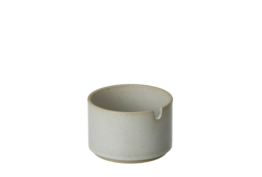 Hasami Porcelain Sugar Pot, Gloss Grey - Acacia