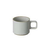 Hasami Porcelain 11 oz. Mug in the Gloss Grey Color depicted against a white background.